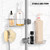 Buoluty Clawfoot Tub Caddy(Shower Rod Not Included) - Stainless Steel Shower Shelves and Soap Caddy