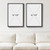 Framed Neutral Abstract Wall Art Set of 2, Black Beige Modern Canvas Prints Paintings Artwork for Walls, Minimalist Block Lines Pictures for Living Room, Dining Room, Bedroom Wall Decor 16x24 In