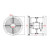 BIXIBIN 12-Inch Explosion-Proof Axial Fan, Ventilation Fan Cylinder Pipe Spray Booth Fumes Exhaust, 120W Industrial Ventilation, Wall-Mounted, for Factories, Warehouse, Workshop
