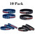 COYOUCO 10 Pack American Flag Bracelets -Thin Red Line Silicone Rubber Wristband Stretch Set for Americanism, Patriotic, Holiday, Army and Sport Fans, ndependence Day, Gifts for Teens Men Women