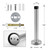 Door Stops,6 Inch Long Door Stopper, Wall Mount, Heavy Duty Solid Rigid Doorstop Brushed Stainless Steel with Soft Rubber Bumper Tips