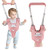 Ocanoiy Baby Walking Harness Handheld Baby Walker Assistant Belt Adjustable Toddler Infant Walker Harnesses Standing Up and Walking Learning Helper with Detachable Crotch for 9-24 Month (Pink)