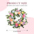 Spring Wreaths for Front Door,Summer Wreath with Peony Rose and Dahlia Flowers,24 Inch Floral Door Wreath for All Seasons Outside Outdoor Indoor Wall Wedding Holiday Home Decor