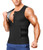 Junlan Sauna Suit for Men 2 in 1 Waist Trainer Sauna Shirt for Men Sweat Band for Stomach(Silver,4X-Large)