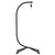 Flash Furniture Harvo Commercial All-Weather Hanging Hammock Chair C-Stand - Black Heavy Duty Steel Offset Base - Included Hardware - 360 Degree Rotation