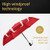 EEZ-Y Travel Umbrellas for Rain - Wind Resistant w/Open Close Button - Red