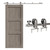 CCJH 12FT/144'' Stainless Steel Sliding Track Barn Door Hardware Kit for Single Door Heavy Duty