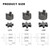 1/2" to 1" L075 Flexible 3-Piece L-Jaw Coupling Coupler Set & Buna-N NBR Rubber Spider for Log Wood Splitter