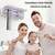 GCZGCZ UV Toothbrush Holders Wall Mounted Toothbrush Sanitizer Cleaner 5 Slots with Heating and Fan Drying Smart Home Bathroom Accessories Cordless & No Drilling