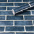 HeloHo 17.7" X 394" Blue Brick Wallpaper Peel and Stick Self-Adhesive Removable 3D Textured Wall Paper for Kitchen Backsplash Living Room Bedroom Decor
