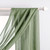 MIULEE Sheer Window Scarf Valance Extra Long Topper Spring Elegant Swag Curtains Luxury Draping Fabric for Wedding Arch Party Ceremony Canopy Bed Living Room, 37'' x 216'', 1 Panel Sage Green