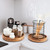9 Inch Acacia Wood Lazy Susan Organizer for Cabinet, Lazy Susan Turntable for Countertop Table Pantry, Kitchen Turntable Storege