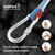 QUADPALM Grappling Hook and Blue Rope 10M (32ft) - Multifunctional Heavy Duty Survival Hook - 2 Locking Carabiner - 4 Stainless Steel Folding Claws - Survival Gear - Outdoors Camping Hiking Gear