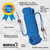 QUADPALM Grappling Hook and Blue Rope 10M (32ft) - Multifunctional Heavy Duty Survival Hook - 2 Locking Carabiner - 4 Stainless Steel Folding Claws - Survival Gear - Outdoors Camping Hiking Gear
