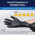 Adenna DLG678 Dark Light 9 mil Nitrile Powder Free Exam Gloves (Black, X-Large) Box of 90