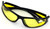 BiFocal Black Polarized Sunglasses With Yellow Night Driving Lens - 100% UV Protection. Bi-focal Reading Glasses Reader (Gloss Black, 2.00)