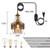 YLONG-ZS Farmhouse Plug in Pendant Light, Glass Hanging Lamp Gold, Vintage Swag Lights with Plug in Cord 16ft for Kitchen Island，Dining Room，Bedroom，Living Room