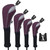 Andux 4pcs/Set Nylon Golf Wood Club Head Covers 460cc Driver Covers with Long Neck Fuchsia