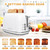Toaster 2 slice,Retro Stainless Steel Toaster with 6 Settings, 1.5 In Extra Wide Slots, Bagel/Defrost/Cancel Function, Removable Crumb Tray (White)