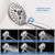 PROOX All Metal Tub Spout with Diverter, 6 Settings Hand held Shower with ON/Off Pause Switch, Bathtub Faucet with Sprayer Brushed Nickel