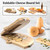 Haigoo Foldable Bamboo Charcuterie Board Set - Unique Cheese Cutting Board Gift Set for Mom, Dad, Couple or House Warming