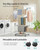 SONGMICS Clothes Drying Rack Stand 4-Tier, Foldable Laundry Drying Rack 68.1-Inch Tall, Steel, Rolling Clothes Horses Dryer Rack, Easy to Assemble, Indoor Outdoor Use, White ULLR701W01