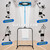Volleyball Setter Training Net，Height & Angle Adjustable Volley Ball Training Equipment with Steel Frame，Stable Base for Indoor and Outdoor，Volleyball Spike Trainer for Setting,Serving,Spiking