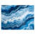 Light Dark Blue With White Marble Kitchen Glass Cutting Board Ocean Decorative Gift Marbled Granite Stone Rock Gift For Her Mom Wife (Marble)