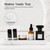 YMXYJM Bathroom Accessories Set, 4 Pcs Bathroom Accessory Set, Soap Dispenser, Toothbrush Holder, Qtip Holder Set, Bathroom Sets Complete, Bathroom Sink Set for Modern Home Decor, White