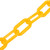 MANCHAP 164 Ft Yellow Plastic Chain Links, Plastic Crowd Control Chain, Plastic Barrier Chain Safety Chain for Caution, DIY, Public Security