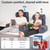 ENITYA 22" XL Back Pillow for Bed Sitting Up, Reading Pillow with Armrests & Big Pockets, Soft Back Support Chair, Ideal for Watching TV, Gaming, Nursing, Resting, Post Surgery, Dark Grey