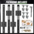 Lipshome Pocket Door Slides, Cabinet Pocket Door Slide,Pocket Door Hinge,Pivot Door Slide Hardware Inset,Cabinet Pocket Door Hardware Kit Fit for Inset Door,Cabinet Door (24 inches, Pieces, 4)