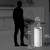 iTouchless 13 Gallon Touchless Sensor Trash Can with Odor Filter System, Round White Steel Garbage Bin, for Home, Kitchen, Pale White 13 Gal