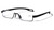 V.W.E. Men Large Wide Featherweight Slim Half Rim Memory Flex Reading Glasses - Anti-reflective AR Coating Extended Temple (Black, 1.25)