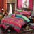ERZRGA Vintage Cotton Boho King Duvet Cover,Retro Bohemian Bedding Sets for All Seasons 1 Duvet Cover and 2 Pillowcases with Zipper Closure Breathable Easy Care (Boho, King)