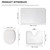 UNICEU Grey White Marble 3 Piece Bathroom Rug Set Includes Bath Rug, Contour Mat and Toilet Lid Cover, Machine Washable, Super Soft Microfiber & Non Slip Bath Rugs with Rubber Backing