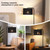 Bedside Table Lamp with USB C+A Ports, Fully Dimmable Modern Nightstand Side Lamps with Stars Shade, Tall Desk Reading Lamps for Living Room Bedroom 3000k LED Bulb Included