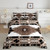 Erosebridal Southwestern Bedding Set Full Bohemian Geometric Quilt,Ethnic Tribal Arrow Comforter Set Western Duvet Insert Country Decor,Geometric Diamond Triangle Exotic Aztec Boho Decor,White Brown