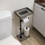 MyGift Freestanding Toilet Paper Holder Stand with Shelf - Rustic Wood Farmhouse Bathroom Toilet Paper Holder with Storage