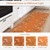 KIMODE Anti Fatigue Kitchen Mats Cushioned, Boho Floral Kitchen Rugs Sets of 2, Fall Kitchen Mat for Floor, Memory Foam Standing Desk Mat for Laundry Office Sink Desk Orange Halloween 17"x47"+17"x29"