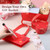 Glenmal 72 Pcs Baskets for Gifts Waterproof Empty Kraft Basket Bulk with Handles 9.8 x 6.5 x 4.3'' Gift Basket Empty to Fill for Wedding Party Christmas Valentines(Red)