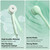 Oh,XIYU. Electric Body Brush Back Scrubber for Shower, Waterproof Long Dual Handle Body Scrubber with 3 Heads, Bath Brush & 2 Speeds, for Cleansing, Exfoliating and Massaging Skin, Pale Cypress Green