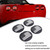 Lcojicep Car Tail Light Cover Decorative Patches Stainless Steel Patches Compatible with Corvette C6 2005-2013 Car Tail Light Pattern Decorative Protector Cover Exterior Accessories (Black Style D)