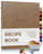 Gallery Leather Recipe book to write in your own recipes - 3 Ring Recipe Binder With Plastic Sleeves, Blank, 25 Pocket Pages and Ivory Cards, Fillable - Floral Espresso - 9.25 x 8 "