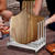 LRUI Pizza Peel Rack, Steel 4 Available Slots for Pizza Peel Organizing and Saving, Pizza Holder Rack with Non-Slip Feet