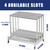 LRUI Pizza Peel Rack, Steel 4 Available Slots for Pizza Peel Organizing and Saving, Pizza Holder Rack with Non-Slip Feet
