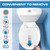 Plexon Soft Cushioned Toilet Seat, Round White, Slow-Close Lid and Seat, Quick-Release Hinges, Easy To Clean and Change, No Tools Required, Stain-Resistant, Durable Vinyl with Wood Core