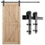 SMARTSTANDARD 7ft Barn Door Hardware Kit, Sliding Door Hardware, Black, Fit 42" Wide Door Panel (I Shape Hanger)