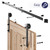 SMARTSTANDARD 7ft Barn Door Hardware Kit, Sliding Door Hardware, Black, Fit 42" Wide Door Panel (I Shape Hanger)