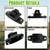 Acshio 100 Pack Electric Wire Fence Insulators, Black Wood Post Claw Insulators Fence Accessories with Screws, Heavy Duty Nail Wood Post Nail on Insulator for Ranch, Agriculture Farm Fence